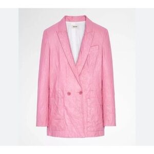 Zadig & Voltaire Light Pink Double-Breasted Blazer